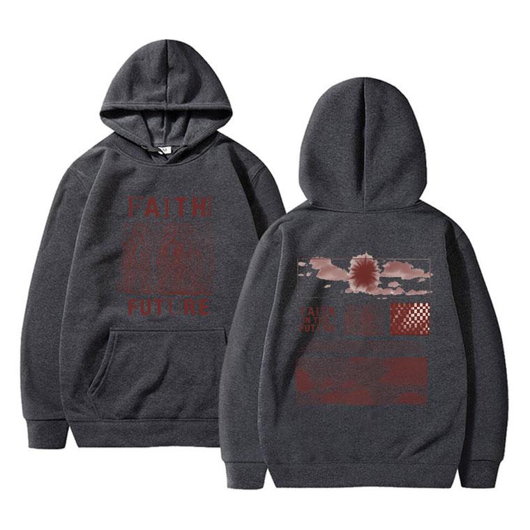 Faith In The Future Concert Print Hoodie Male Art Aesthetic Oversized Hooded Sweatshirt Men's Casual Vintage Pullover Hoodies