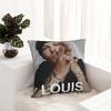 Louis Tomlinsons Singer Kissenbezug Bedruckter Polyester-Kissenbezug Dekorative Kissenhülle Sitzbezug mit Reißverschluss 45*45cm