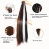 Ponytail Extensions Synthetic With Hair Tie Wrap Around Hair Braid Extensions Tail Rubber Band Hair Ring 28 Inch Ombre Braid DIY