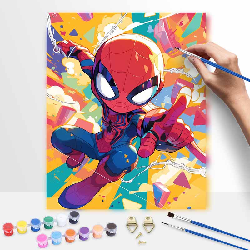 Disney Oil Painting Art Painting Set Spiderman Home Wall Decor Handmade Gift 30x40cm