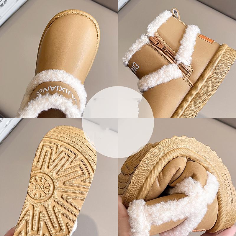 Boys and Girls Cotton Shoes Korean Version of The New Non-slip Warm Color Matching Snow Cotton Boots