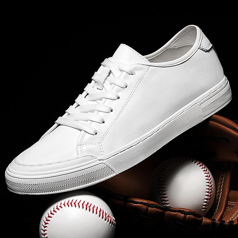 Fashion 2025 New Men Genuine Leather Vulcanized Shoes Brand Casual Leather Hollow Out Walking Shoes Italian Handmade Designer Sneakers