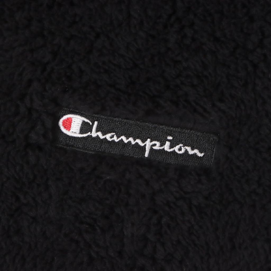 Champion Long Sleeve Script Logo Zip Hooded Size 140 Kids' Jacket, Basic, Black, (CK-Y601)