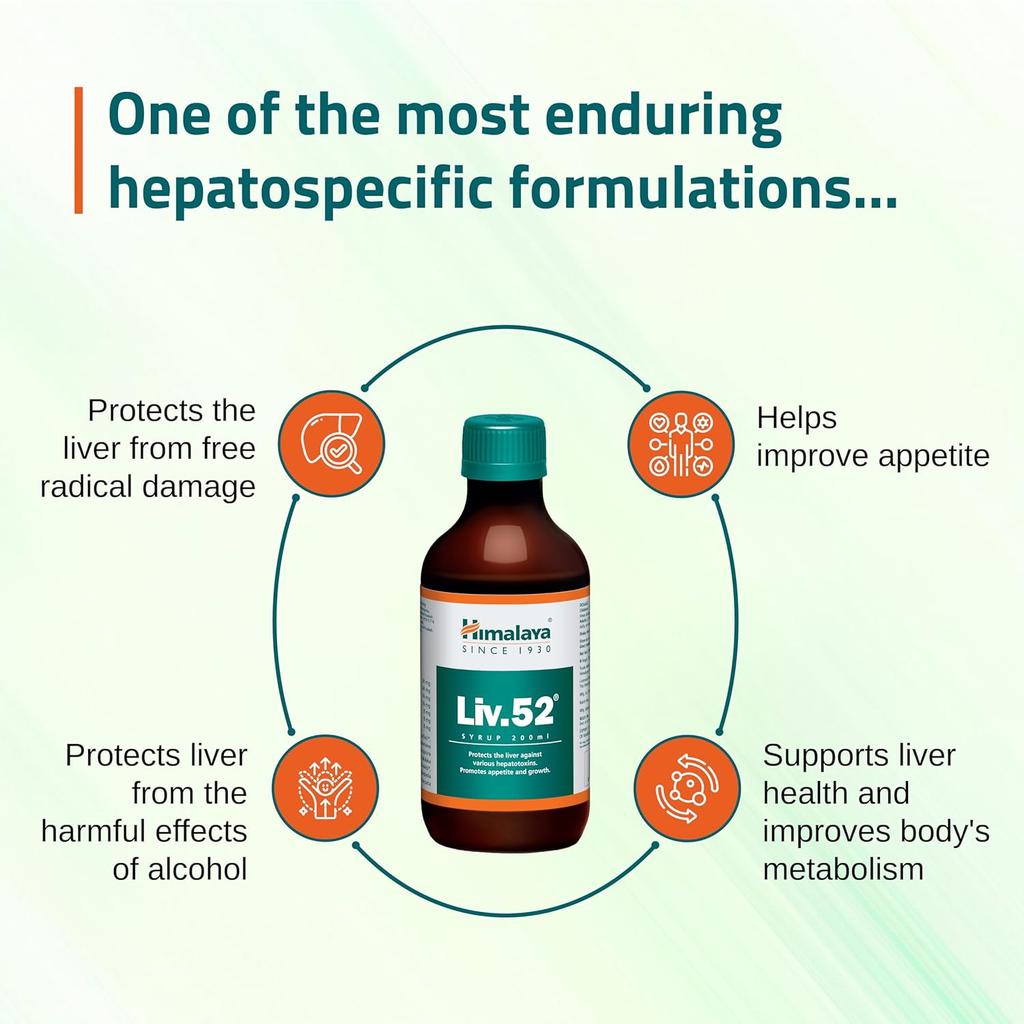 Himalaya Liv.52 Syrup 200ml | Supports Liver Wellness, Promotes Appetite, Improves Metabolism, Gentle Herbal Supplement For Daily Health