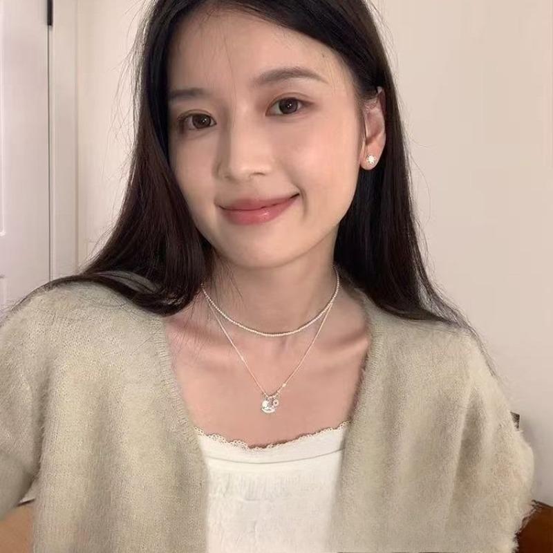 Crushed Ice Ice Carousel Necklace for Women, High-end, Luxurious, Niche Style Sweater Chain