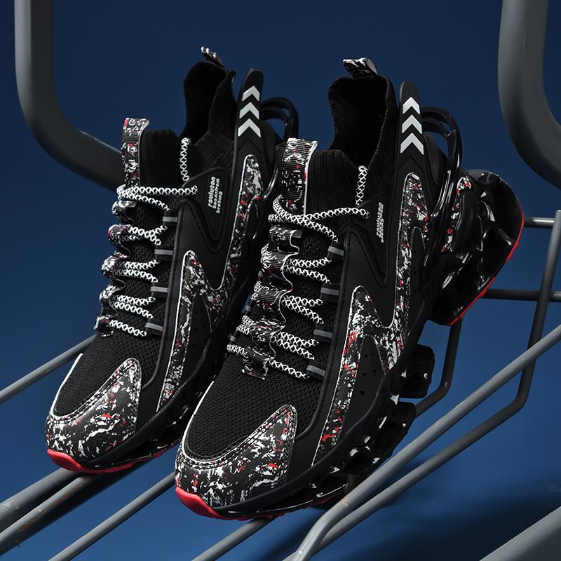 Men Sports Shoes Teen Outdoor Running Mesh Lace-up Casual Walking Shoes Summer Cushioning Sneakers High-quality Tennis Shoes Men