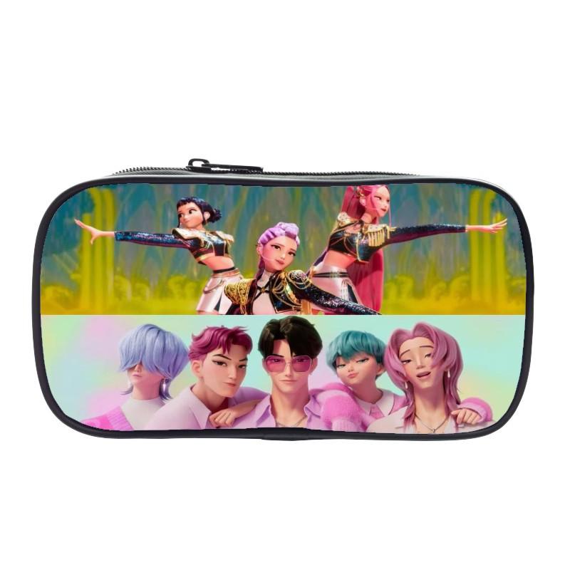 New Printed Witch Huntrix Kpop Student Pencil Bag Kpop Storage Stationery Bag Pencil Bag Men and Women