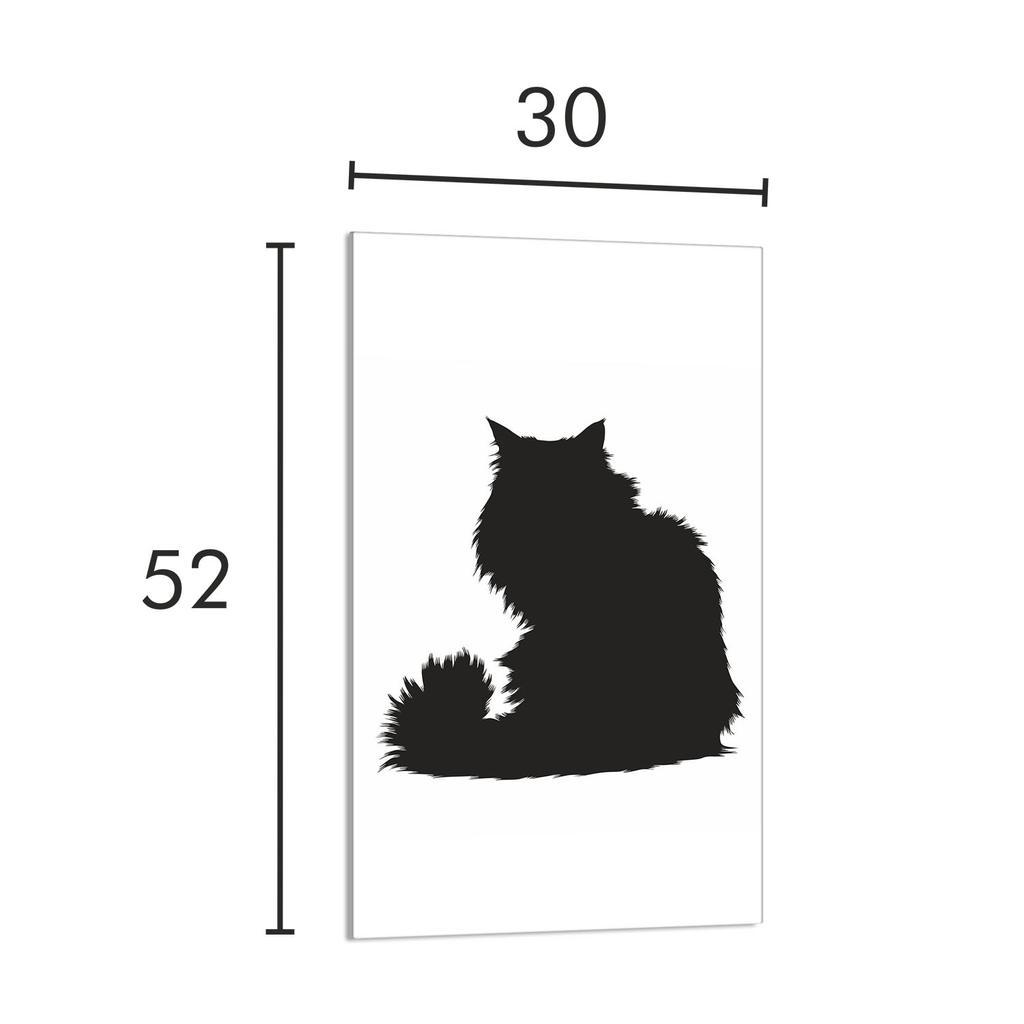 GLAS-SCHNEIDEBRETT 30x52 Katze
