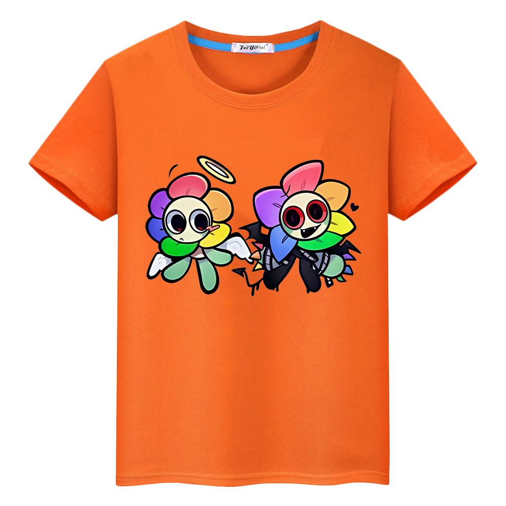 T-shirt för barn pojke 10 år Dandys World tryck Tecknad 100% Bomull anime T-shirts Toppar Kort pride t-shirt y2k one piece flickkläder