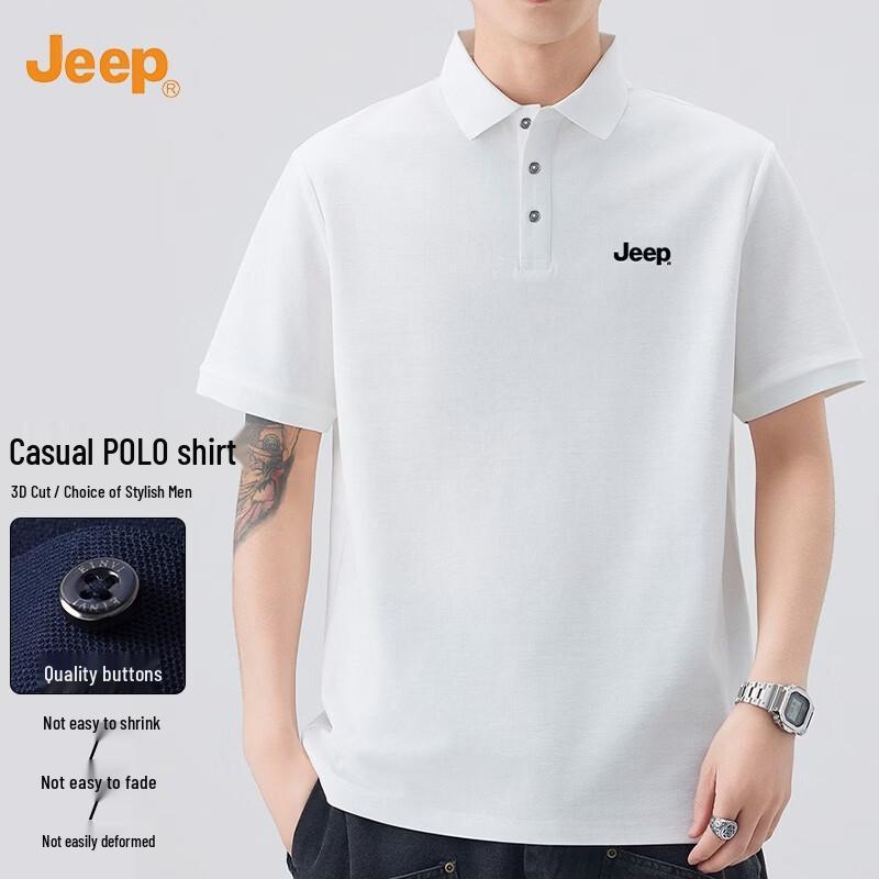 JEEP Men s Cool-Touch Short Sleeve Polo Shirt 4XL