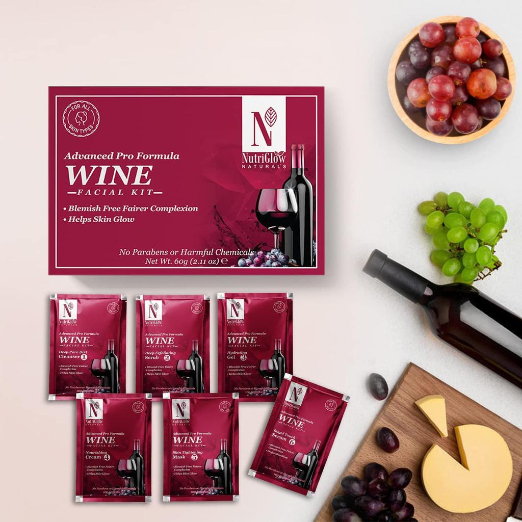 Kit viso Diamond Radiance & Wine Advanced Pro Formula di NutriGlow Natural