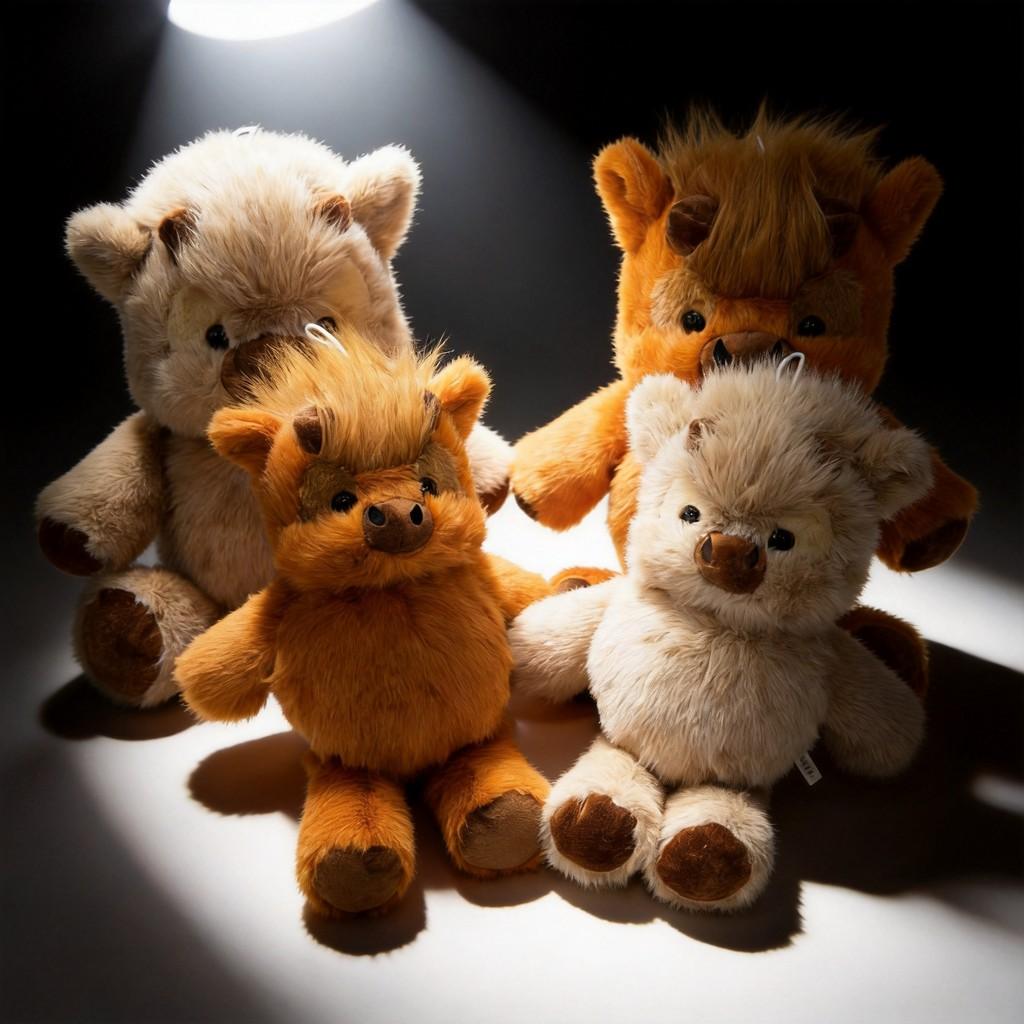 Highland Cattle Calf Plush Toy With Pp Cotton Filling For Kids And Adults