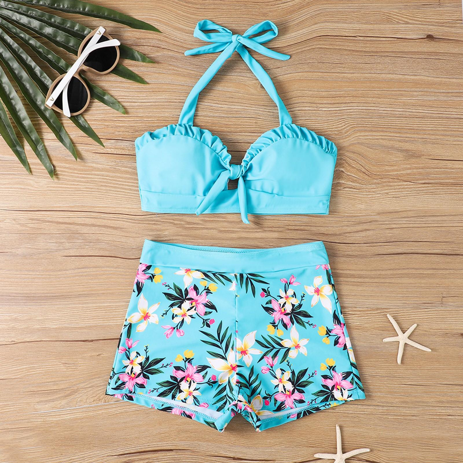 

Женский раздельный модный сексуальный купальник-бикини с принтом и подкладкой для груди без стальных скобок XXXXXL