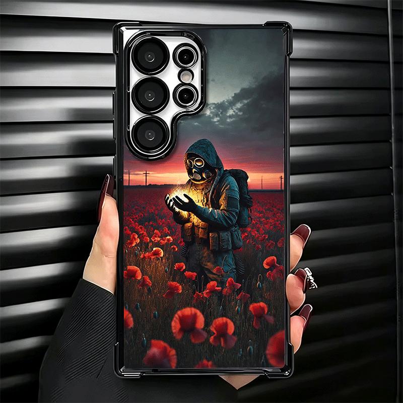 S-Stalker Game Cool Plating Phone Case For Samsung Galaxy S24 S25 FE S26 Edge S23 Ultra S22 S21 Plus S20 Anti-Fall Airabag Cover