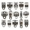 100Pcs Clasp Bail Beads Charms Bail Tube Beads, Loose Spacer Bead Hanger Charm For Jewelry Making DIY Necklace Bracele