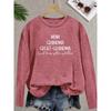 Women's Printed Graphic Casual Round Neck Long Sleeve T-Shirt