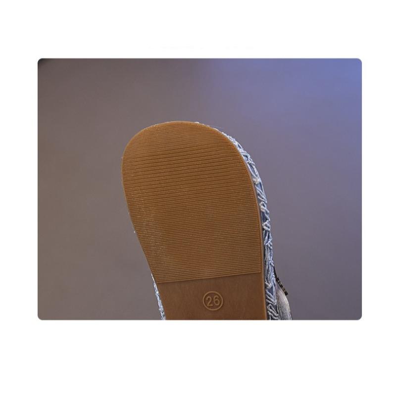 Girls' Princess Shoes Soft-Sole Non-Slip Leather Shoes, Breathable Mesh Hollow-Out Casual Shoes for Toddlers