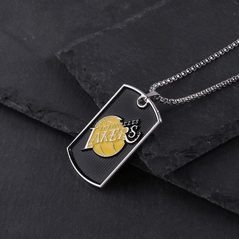 NBA Lakers Titanium Steel Hip-Hop Necklace & Dog Tag Sweater Chain
