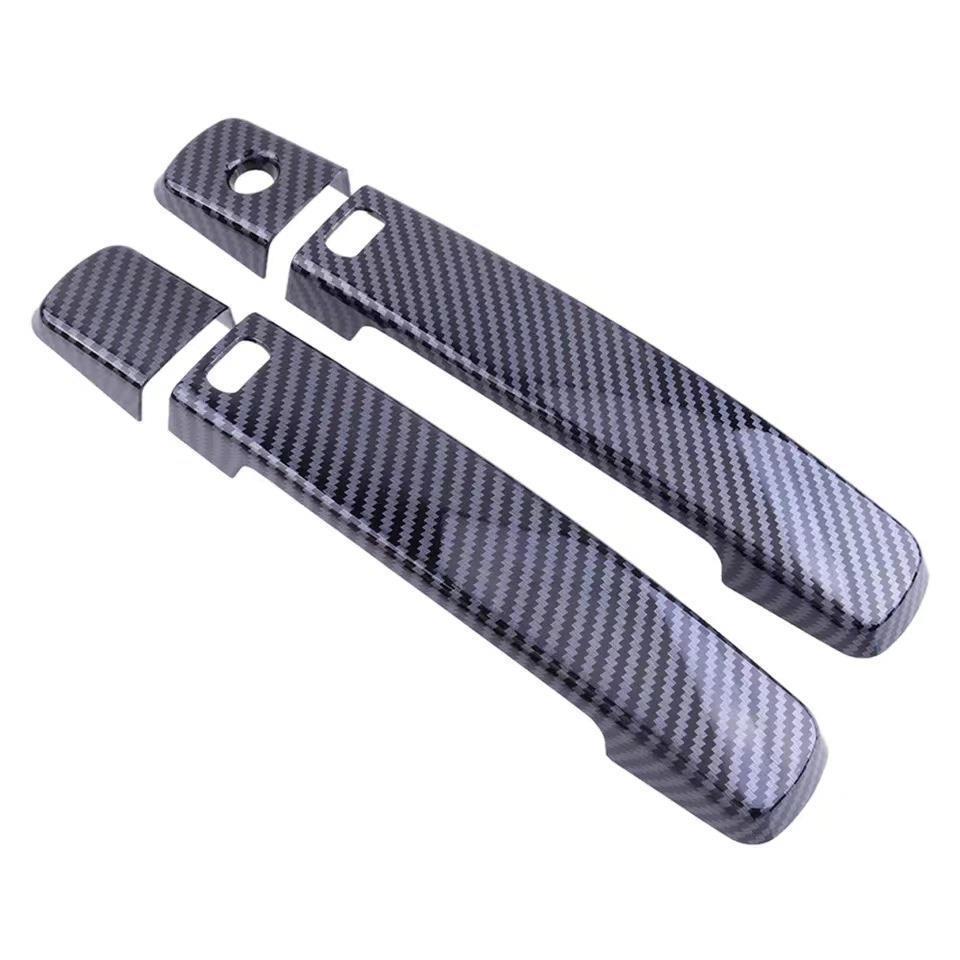 Coppa Maniglia Porta in Fibra di Carbonio Nera Lucida per Nissan Qashqai/Dualis 06-13