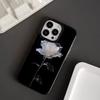 Luxury Case For Iphone 17 Pro Max White Rose Design Phone Case For IPhone 16 Plus 15 14 13 12 11 17Air Soft Black Back Cover