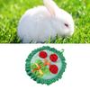 Three Red Flowers Pattern Rabbit Foraging Mat Rabbits Snuffle Mat Interactive Nosework Feeding Mat for Pets