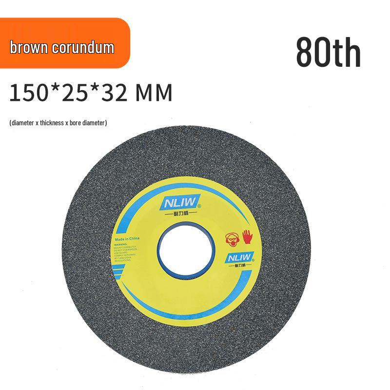 Tabletop Knife Sharpener with Corundum Grinding Wheel (150/200/250), Brown/White, Bench Grinder Disc