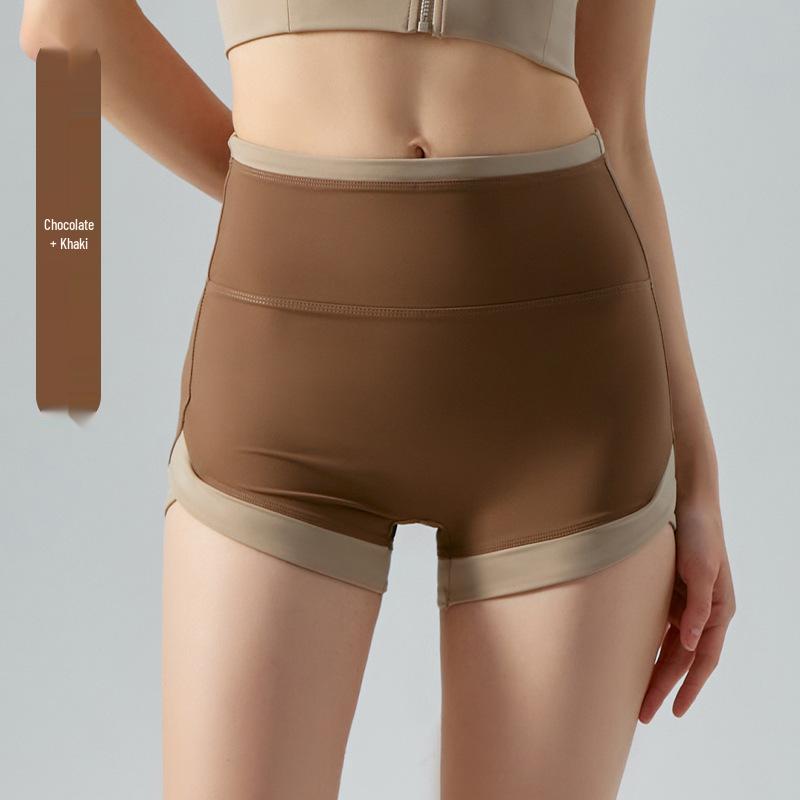 

Женские персиковые шорты для йоги и велоспорта с высокой талией и контролем живота S