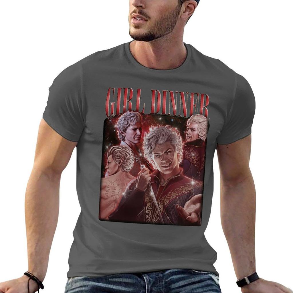 Camiseta Masculina Astarion Bulders Girl Para Jantar E Festa De Fim De Ano