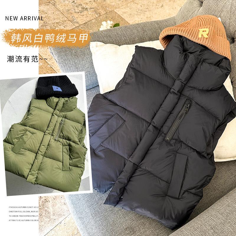 kids Winter Autumn Down Vest Coat Boys Girls  Warm Waistcoat Outerwear Clothing Infant Jacket Children White Duck Down Clothes