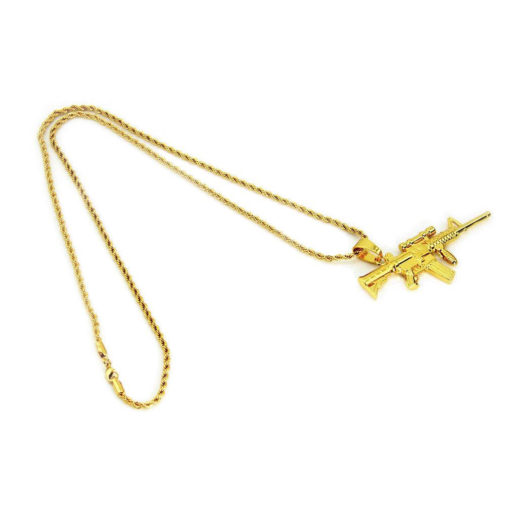 Colier mitralieră Hip Hop colier mitralieră Colier scurt la modă europeană și americană