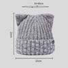 Cat Ear Wool Hat Women's Autumn Winter Warm Knitted Hat Thick Hat