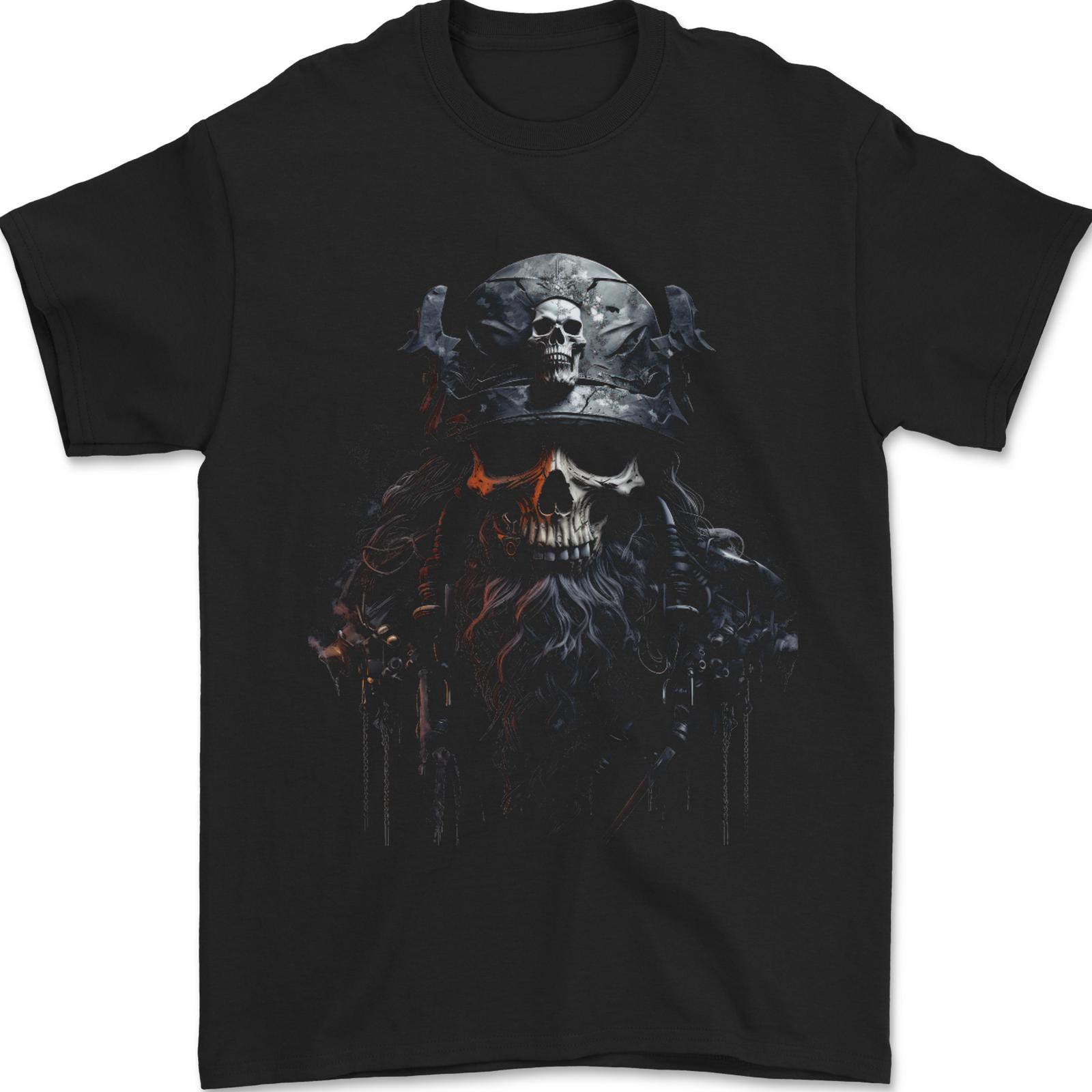 Hardknock Warrior Skull Viking Mens T-Shirt 100% Cotton XXXL