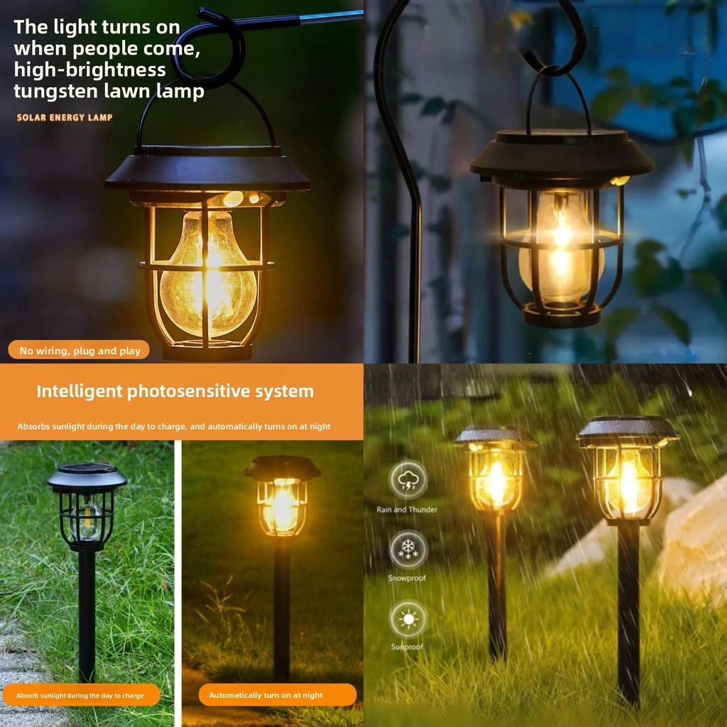 Ecofriendly Solar Garden Lamp With Inductive Lighting For Yard Decor
