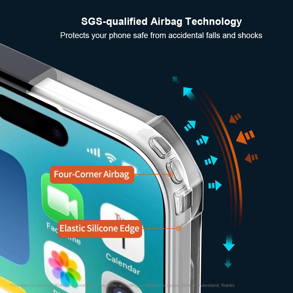 XUNDD For iPhone 17 Air Case Dropproof TPU+Acrylic Clear Back Phone Cover