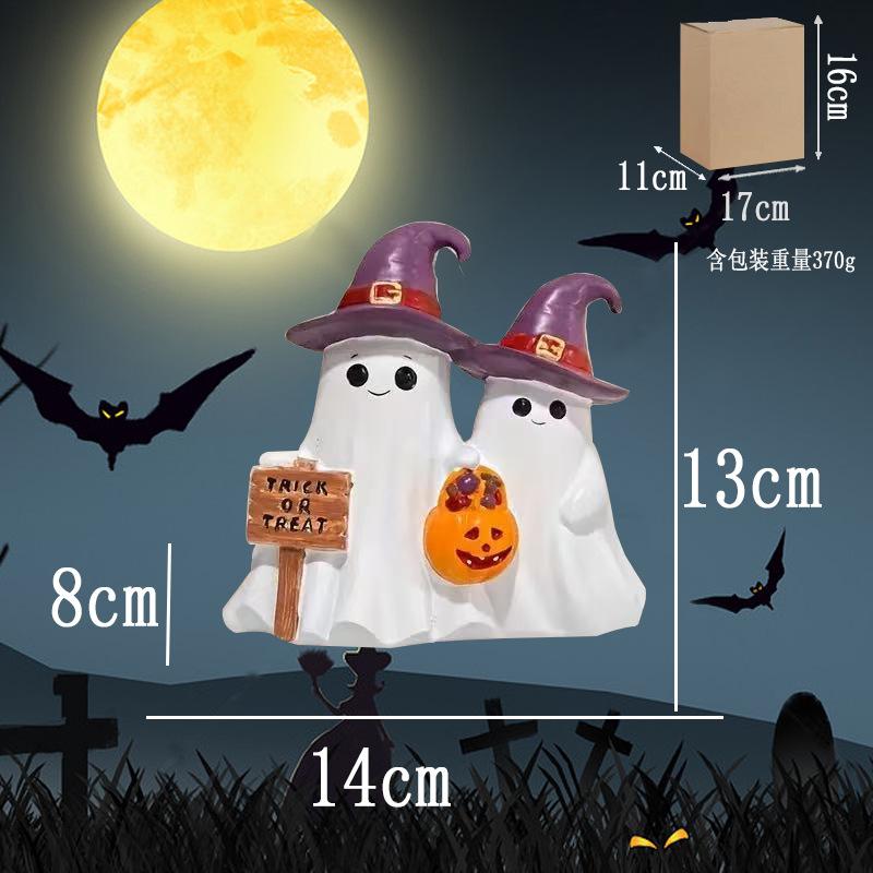 

New Double Ghost Halloween Ghost Ornament Tabletop Ornament Scene Arrangement Props 8*13*14cm
