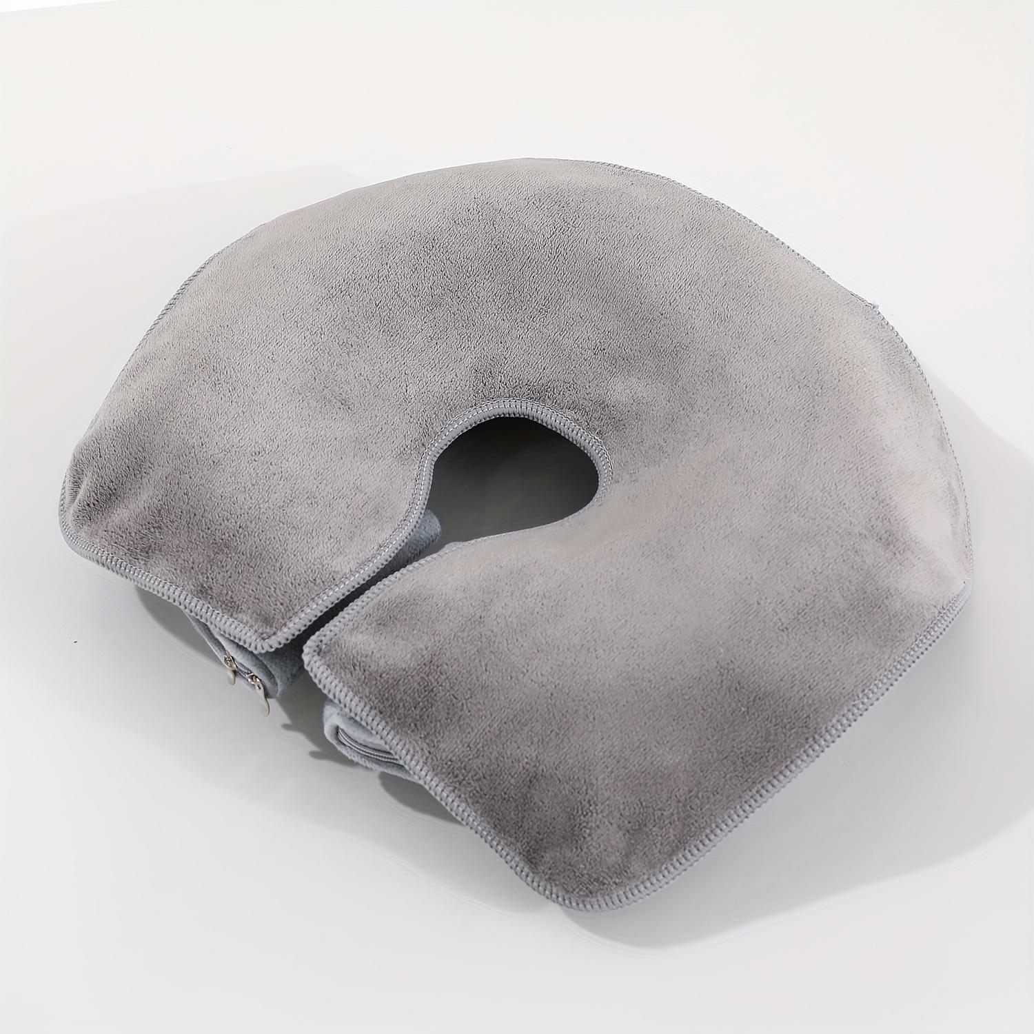 

1pc Heart-Shaped U Face Perforated Massage Towel - Soft Fluffless Machine Washable Durable for Spa Beds/Tables & Beauty Parlors