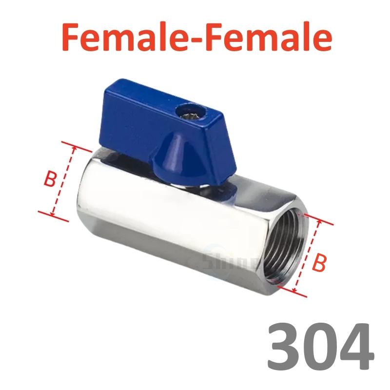 1/8" 1/4" 3/8" 1/2" 3/4" Threaded Mini SS304 Ball Valve BSP Male To Female Air Compressor Water Gas Oil Shut Off Valve 8 10 12mm