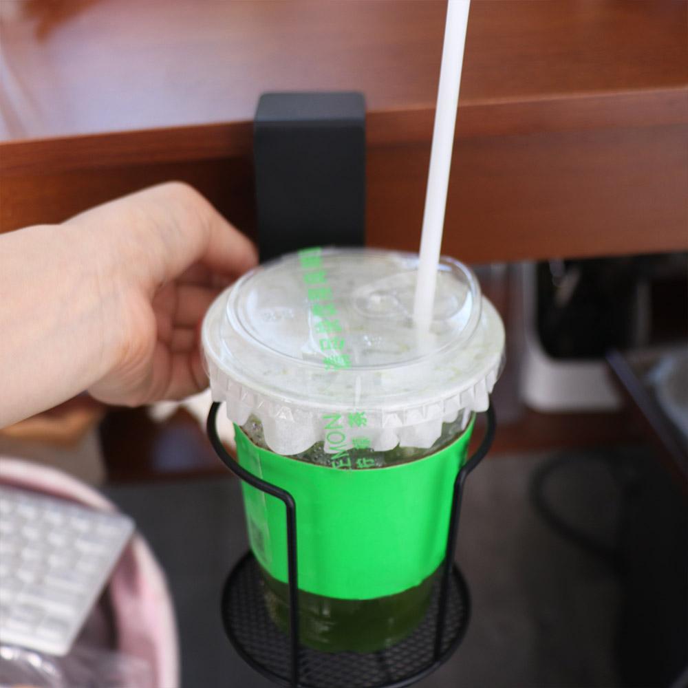 2 in 1 Clip-on Cup Holder Waterproof Desktop Mug Rack Multifunctional Mug Floating Shelves  Desk