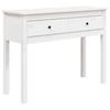 VidaXL Table console Blanc 100x35x75 cm Bois massif de pin 814615