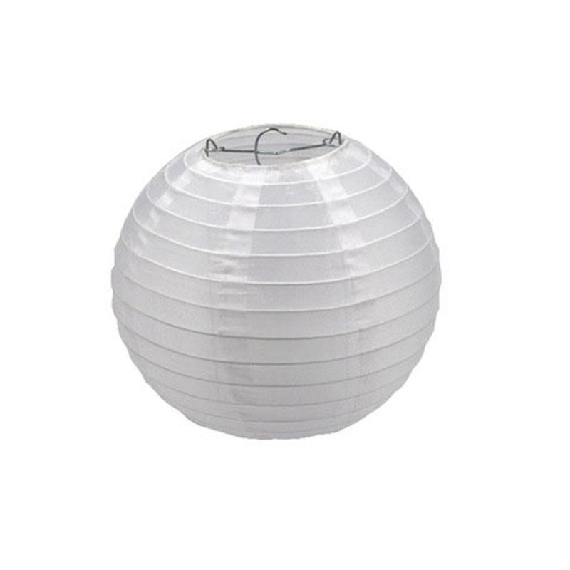 1Pcs Waterproof Lantern Outdoor Courtyard Decoration Rainproof Silk Fabric Folding Steel Wire Advertising Lanterns 8inch белый