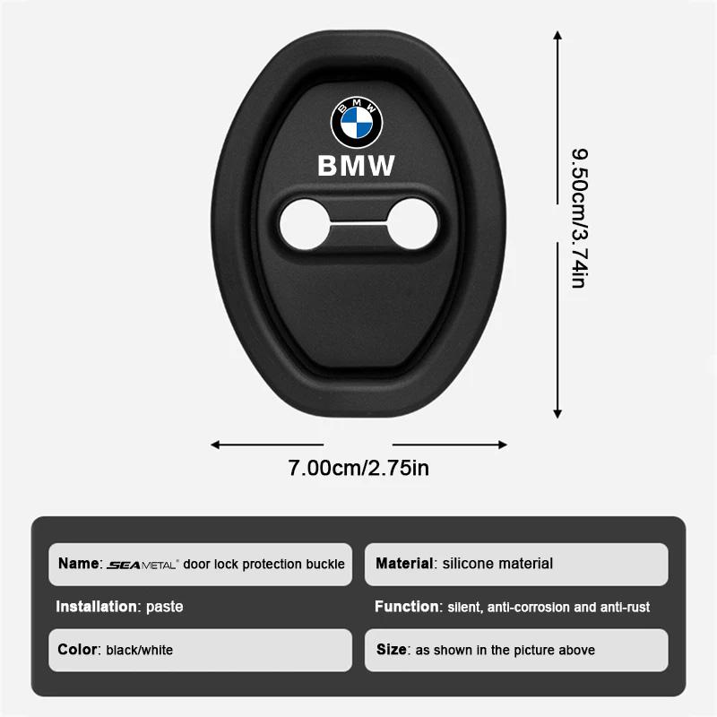 2/4Pcs Silicone Car styling Door Lock Protector Cover Sticker For BMW M E46 E90 E60 F30 F10 E39 E36 F20 G30 G20 E87 E92 E91 G20