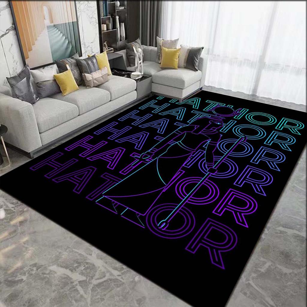 Ancient Egypt Egyptian God Egyptian Cat Anubis Carpets Living Room Bedroom Rug Washable Floor Mats Household Area Mat Devor