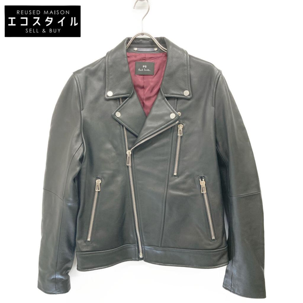 PS Paul Smith Black Leather Rider's Jacket Jacket L blackUsed