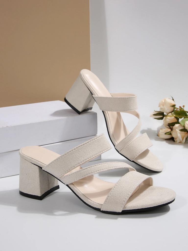 Summer Strap Party Office Red Lady Sandals Casual Women Sandals High Square Heels Peep Toe Shoes for Women Sandalias De Mujer