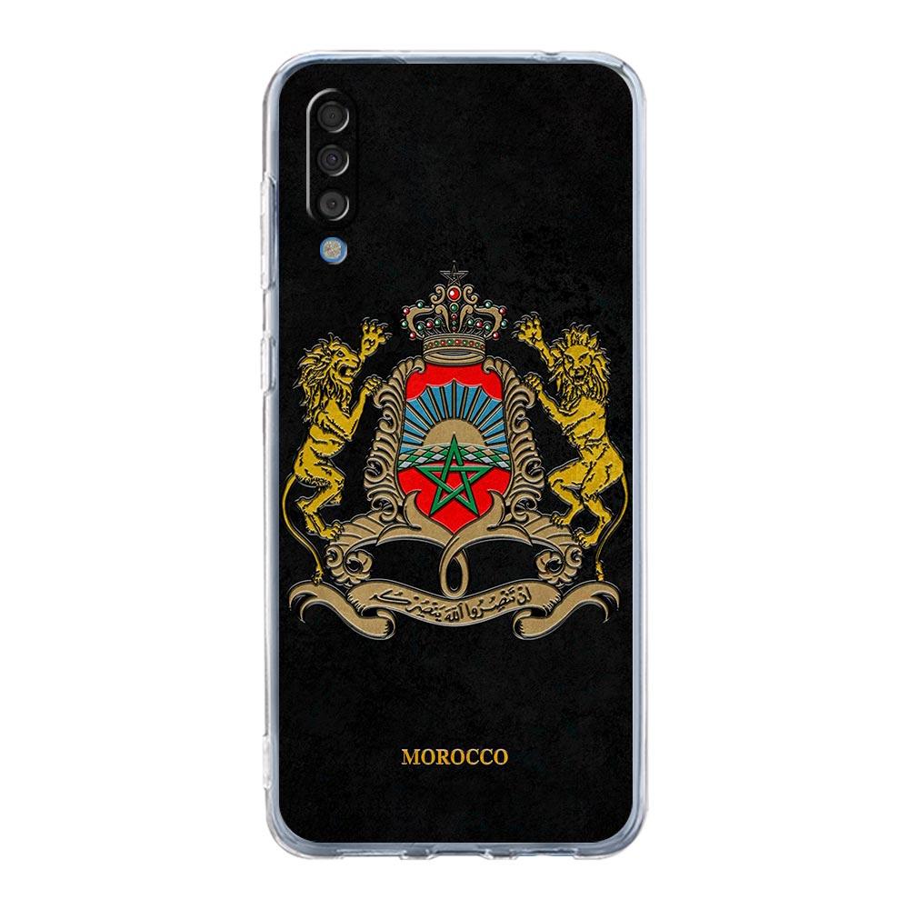 Morocco Flag Fotballtelefonveske til Samsung Galaxy A52 A50 A70 A10 A30 A40 A20S A20E A02S A12 A22 A72 A32 5G A04s Klart deksel
