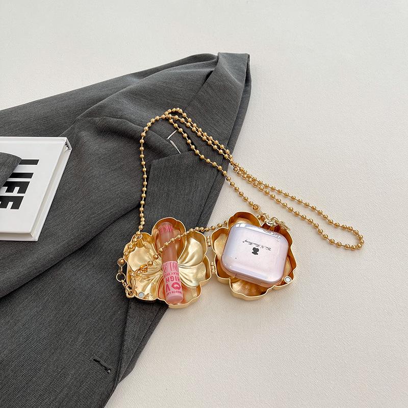 2024 Florale Socialite Abend-Clutch: Modische Ketten-Umhänge- & Schultertasche