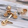 100 Pcs Mushroom shaped Decoration Rivets DIY Accessories for Bags Shoes Hats Clothes(10mm Gold )