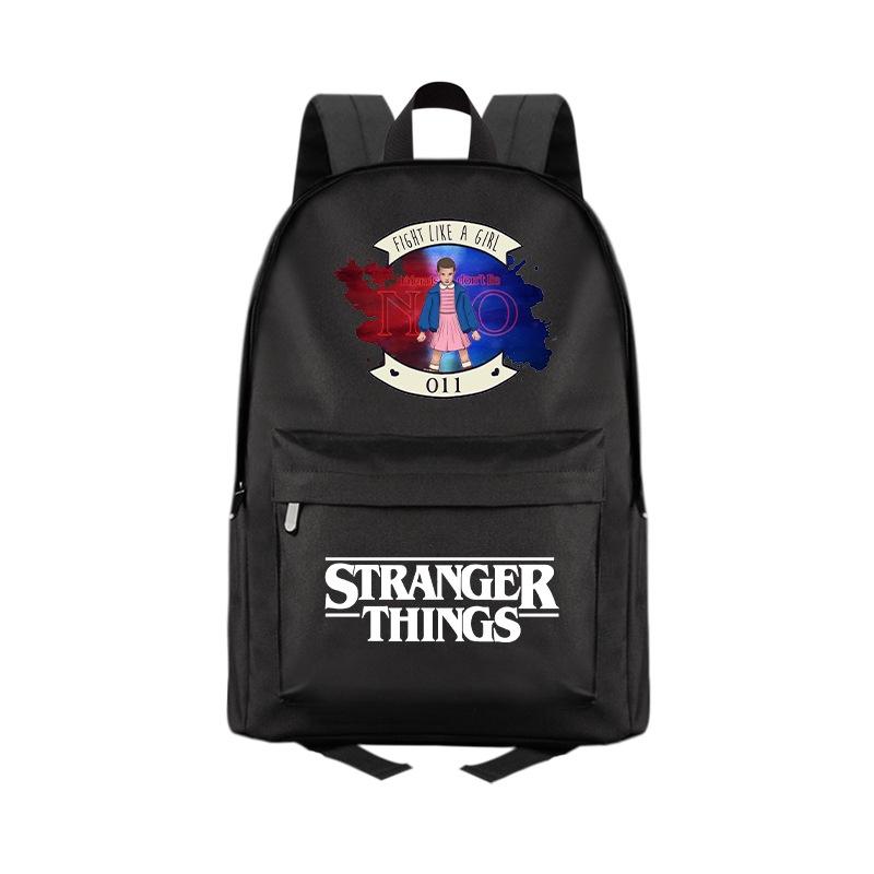 Stranger Things 4 Canvas Backpack With Large Capacity Fashionable And Durable Ideal For Students