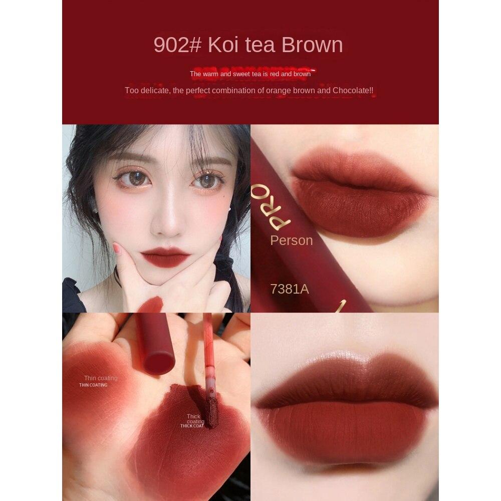 

VIBELY Red Matte Air Lip Glaze Velvet Matte Lip Gloss High-end Mouth