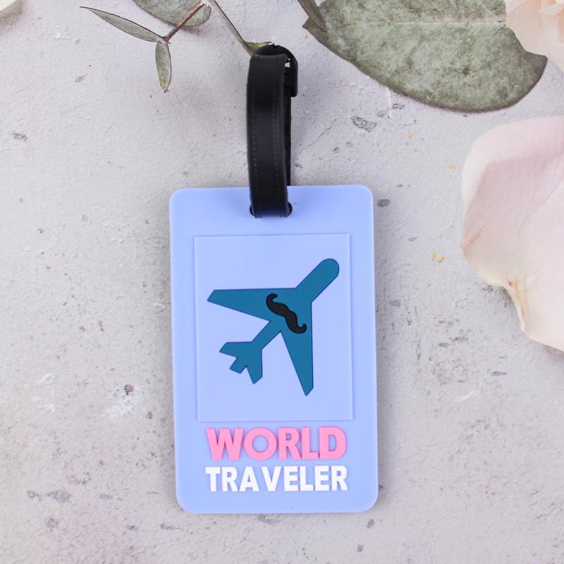 Popular Eco-friendly PVC Cartoon Luggage Tag for Suitcases and Boarding Passes